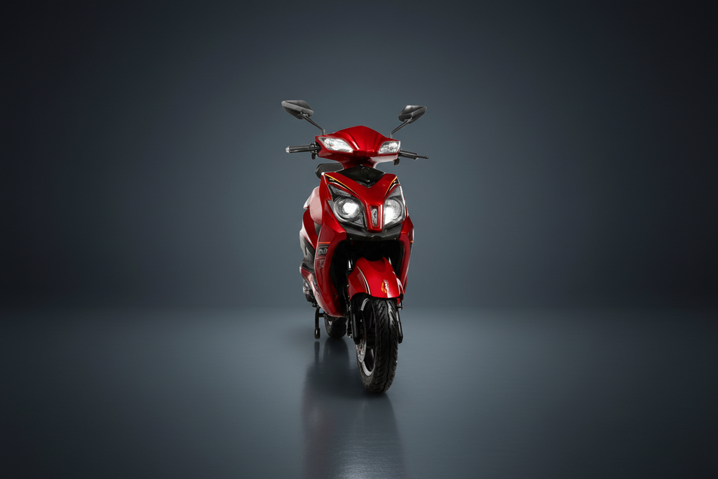 MVB AEROX Electric Scooter (12-12 Inch) - Bold Red Front View