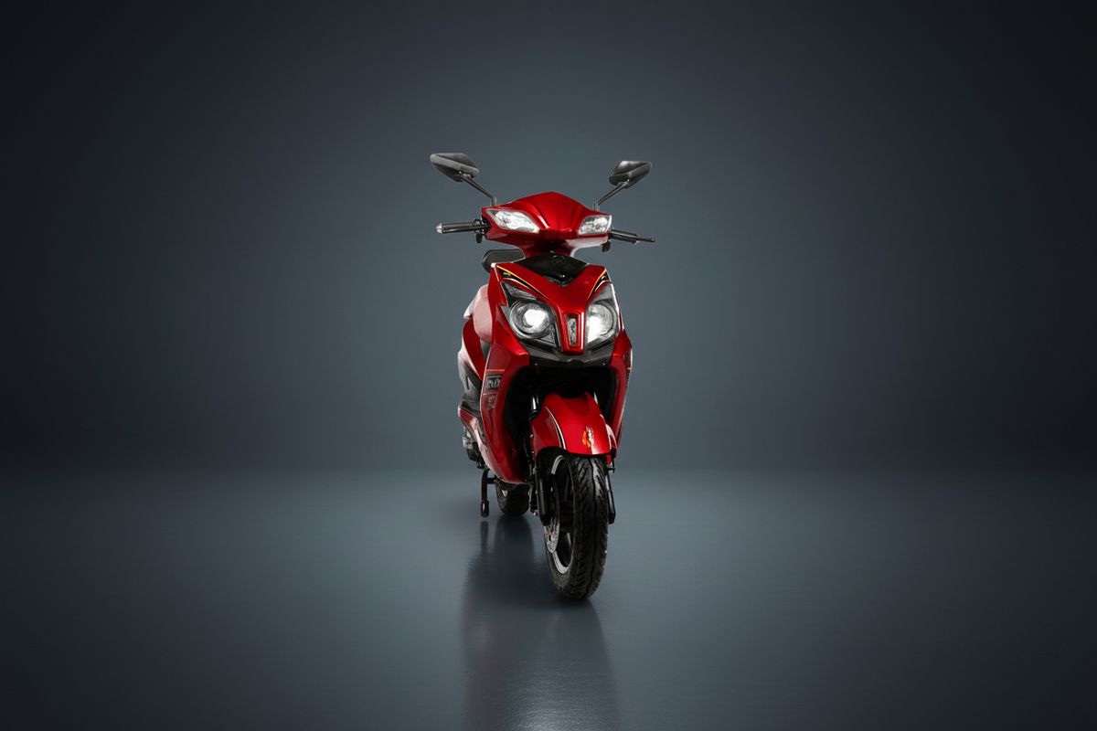 MVB AEROX Electric Scooter (12-12 Inch) - Bold Red Front View