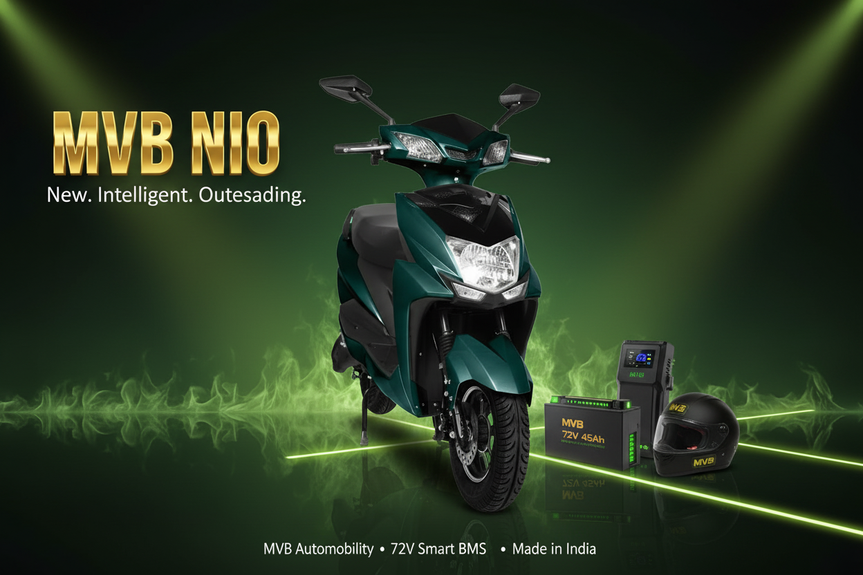 MVB NIO Electric Scooter Single Light 12 Inch Dark Green